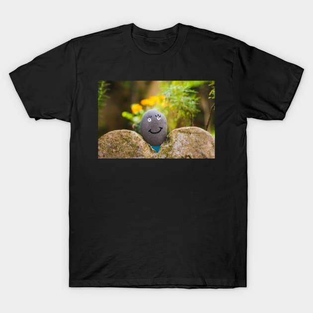 smiley face pebble rock T-Shirt by Jkinkwell